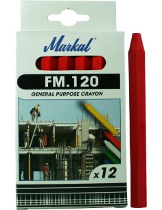 CERA TRADES-MARKER INDUSTRIAL CRAYON FM120 ROJO
