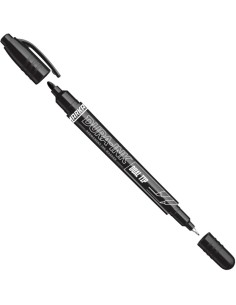 ROTULADOR DURA-INK DUAL TIP NEGRO
