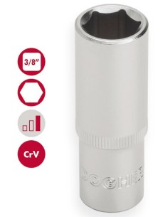 LLAVE VASO 3/8" LARGA 10mm. (6C.)