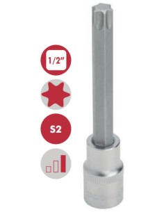 LLAVE VASO 1/2" C/PUNTA TORX (L140mm.) T70mm.