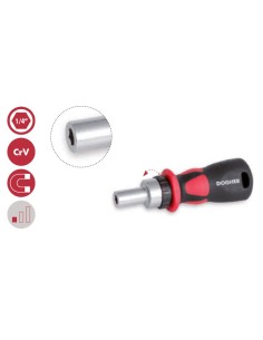 DESTORNILLADOR DOGHER CARRACA 1/4" CORTO
