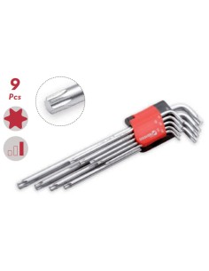 JGO. LLAVES TORX DOGHER LARGA 9p. (T10-T50) PETACA CLIP