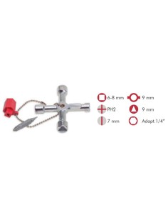 LLAVE CABINA DOGHER AGUA-GAS-ELECTRICIDAD