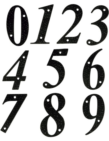 NUMERO FORJA NEGRO ATORNILLAR 4"-10mm. (4)