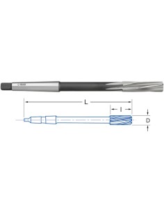 ESCARIADOR MAQUINA M/CONICO HSSE 5%CO DIN 208B (2160/74526) 27,00x 71x277mm.