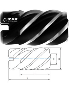 ESCARIADOR MAQUINA HUECO GAMMON HSSE 5%Co DIN 219C (2314/73688) 32,00x50mm.