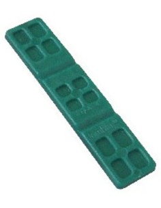 CALZO PLASTICO DOBLE ACRISTALAR (90x20)  3mm. VERDE