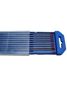 ELECTRODO TUNGSTENO ROJO 2% TORIO (10u.) 2,4x150mm.