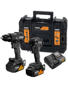 KIT TALADRO BATERIA DEWALT DCK2222MP2T PERCUTOR XR DCD86 + ATORNILLADOR IMPACTO DCF86 MCLAREN (18,0v./2x5,0ah./90Nm)
