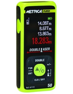 MEDIDOR LASER METRICA 50m. DOUBLE FLASH (61115)