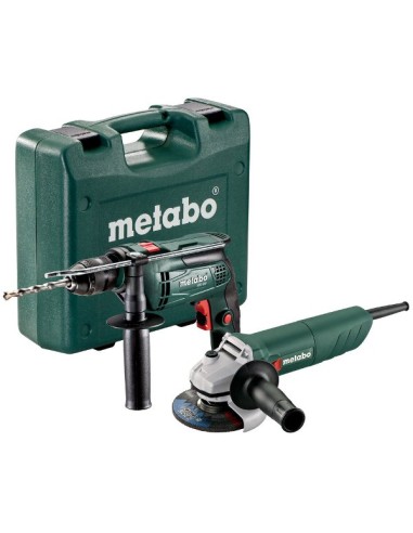 COMBO METABO TALADRO PERCUTOR SBE650 + AMOLADORA W750-125