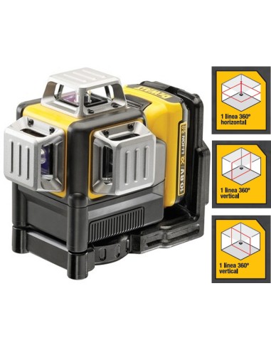 NIVEL LASER DEWALT DCE089D1G 3 LINEAS 360º VERDE