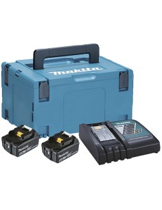 KIT BATERIA MAKITA 198116-4 (2 BATERIAS + CARGADOR + MALETIN) 6,0Ah.