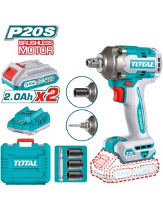 LLAVE IMPACTO BATERIA TOTAL 20,0v. 2,0Ah. M1/2" - H1/4" 230Nm. TIWLI20236E (S)