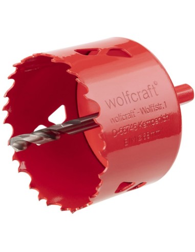 BROCA CORONA WOLFCRAFT BIMETALICA C/SOPORTE  54mm.