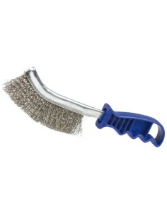 CEPILLO ALAMBRE MANUAL M/AZUL (INOX.)